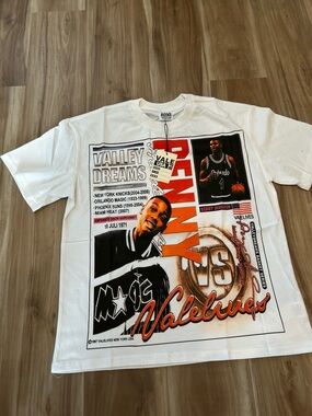Men’s White Graphic 'Valley Dreams' Basketball T-Shirt
